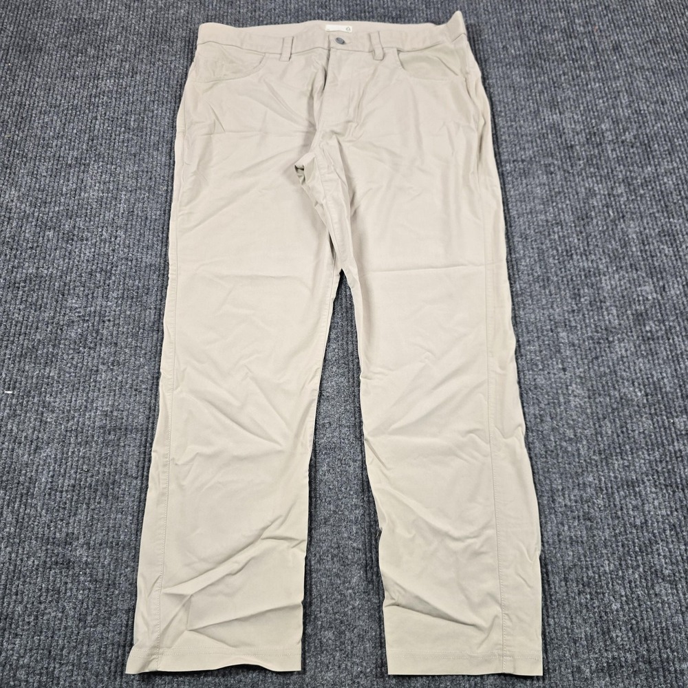 Tasc Performance Pants Mens‎ 36x30 Beige Chino Tailored Slim Stretch 5 Pocket